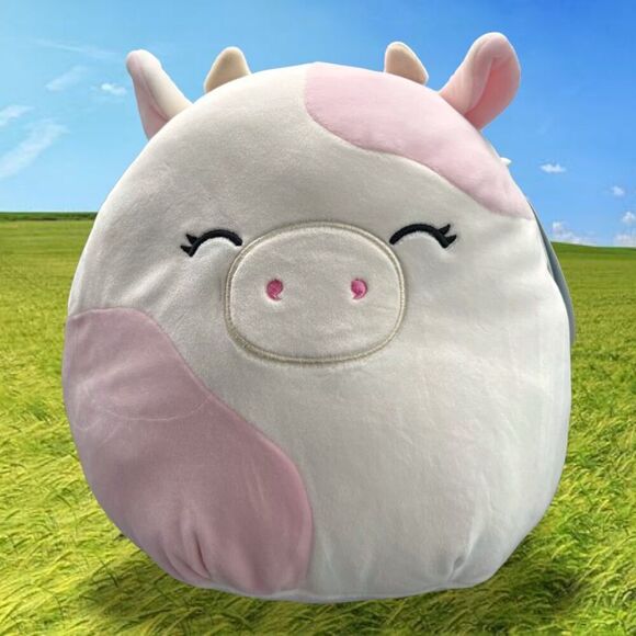 Squishmallows 10” Caedyn The Pink Cow Pastel Summer 2022 Squishmallow Plush RARE - Picture 1 of 4